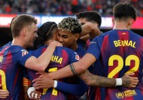 Barca vừa giành ngôi đầu bảng. Ảnh: EFE