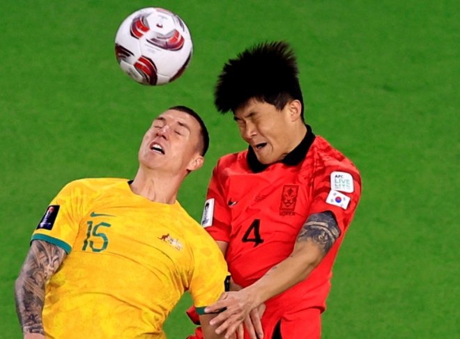 Kim Min-jae bị treo giò ở vòng bán kết Asian Cup 2023 (Ảnh: Reuters).