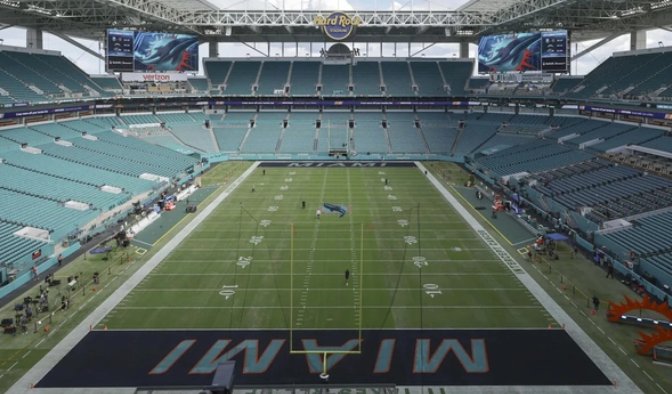 Trận đấu giữa Barcelona và Villarreal tại sân vận động Hard Rock ở Miami đã bị hủy. (Ảnh: Shutterstock Editorial)