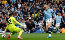 Haaland liên tục ghi bàn cho Man City. (Ảnh: Reuters)